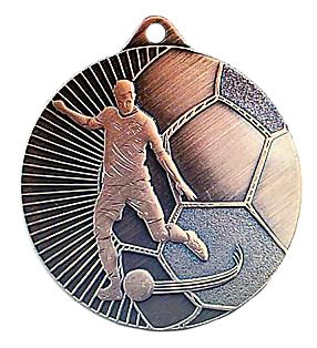 מדליית כדורגל מוטבעת — שחקן בועט (MCF22)